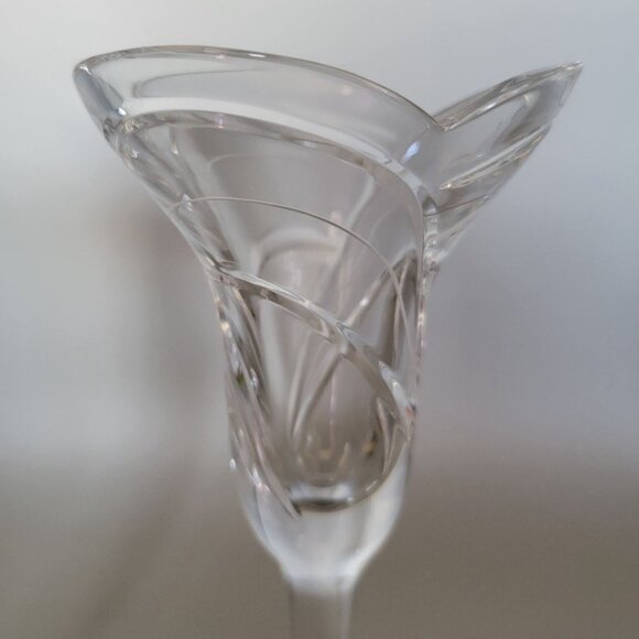 Rogaska Maestro Crystal Art Nouveau Style Light Candlesticks Pair Set of 2 - Picture 3 of 6